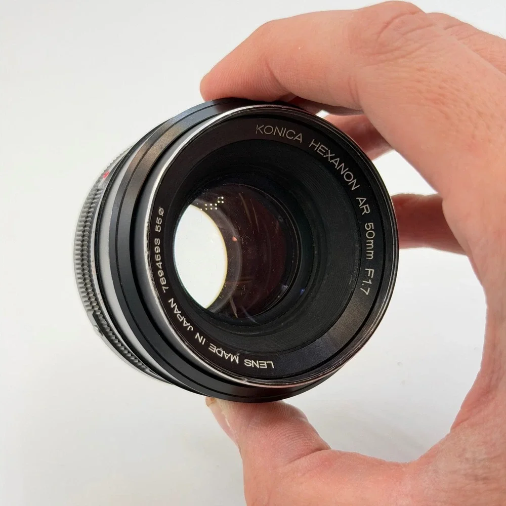 Konica Hexanon AR 50mm f1.7 Vintage Prime Lens for AR Mount - As Is Fungus